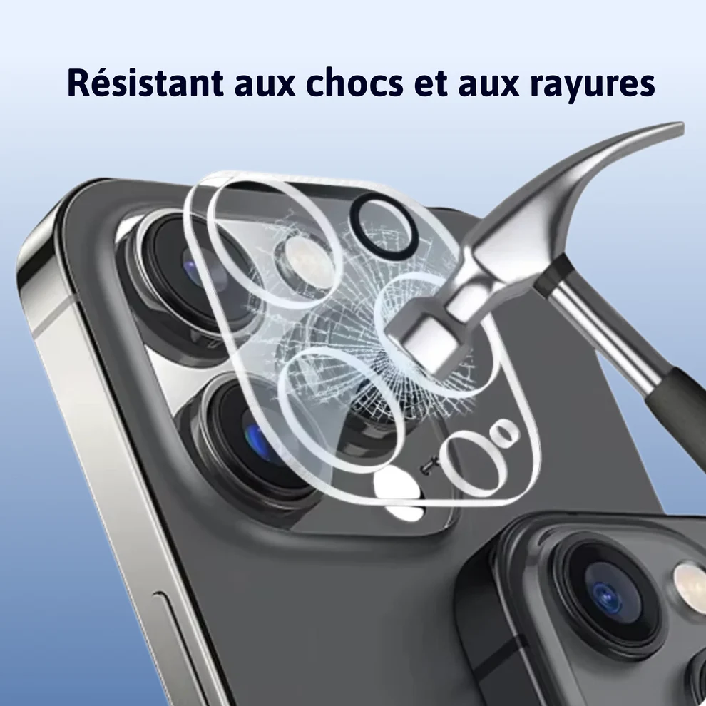 Protection complète de la caméra Iphone (2 pièces)