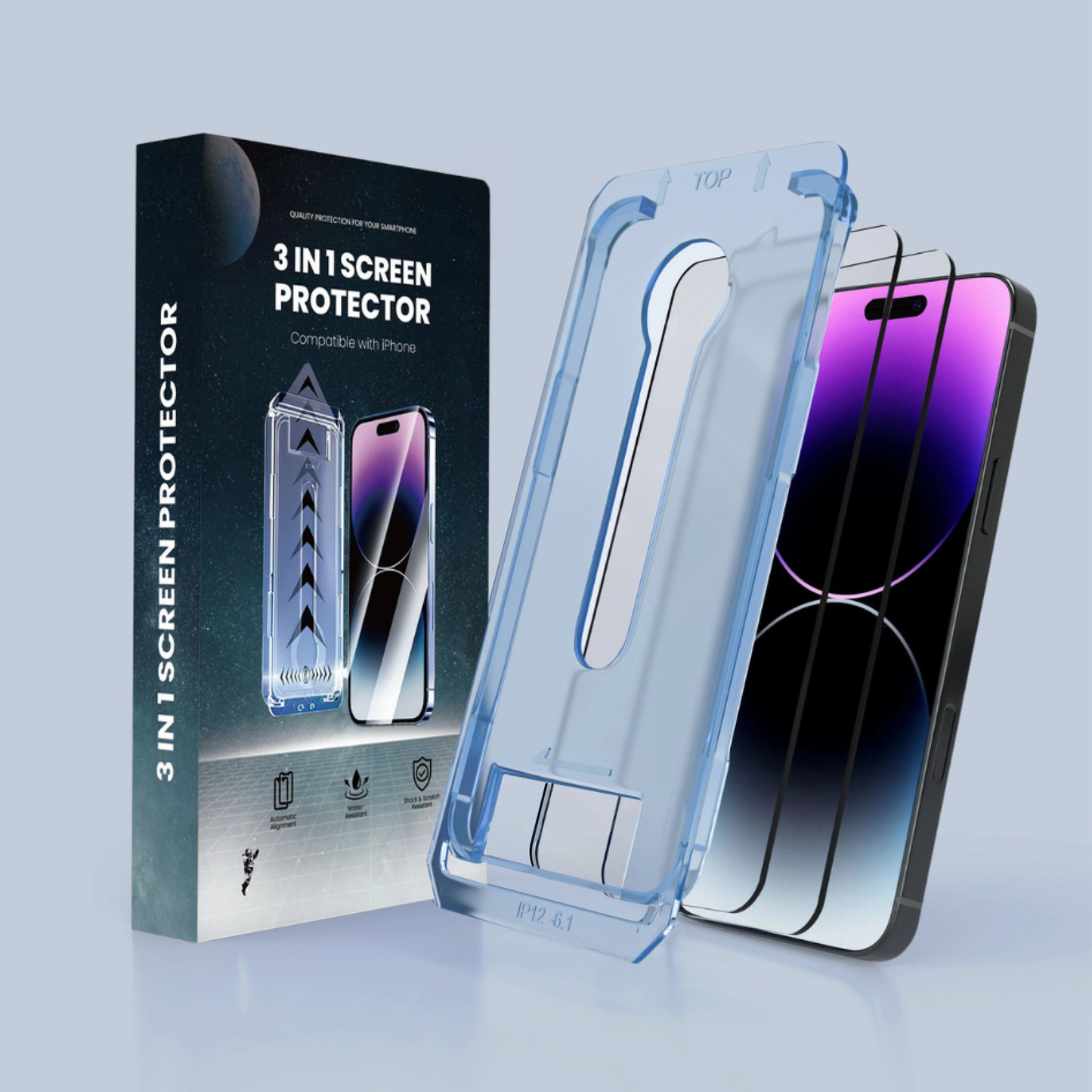 Protection d'écran 3 en 1 - iPhone